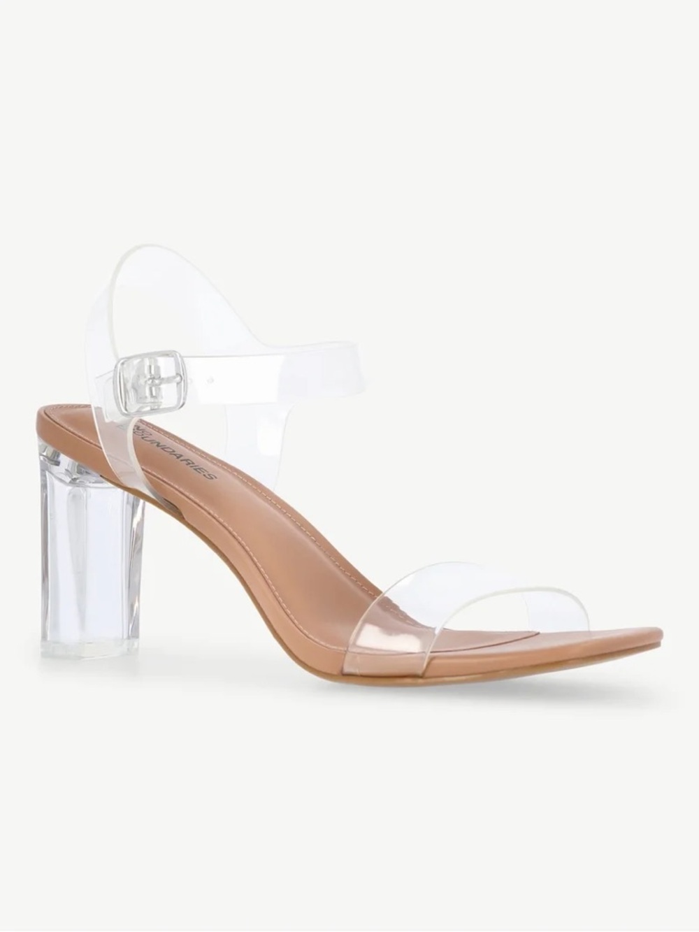 No Boundaries Lucite Heeled Sandals
